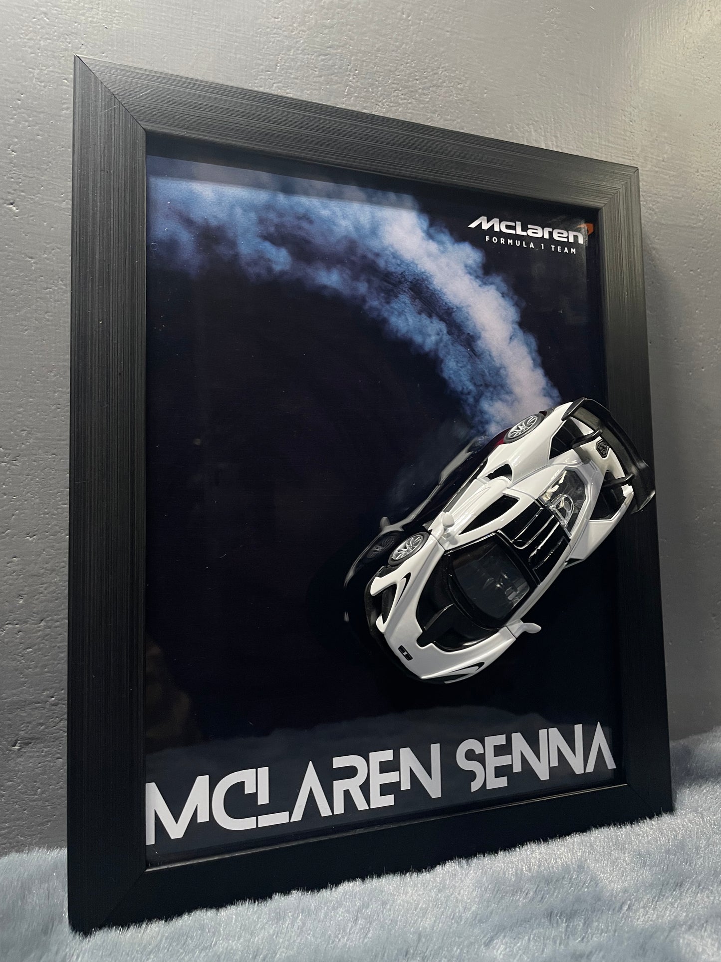 McLaren Senna | Kinsmart Licensed Model - Car Scale 1:36 | 3D Diecast Frame | Cars Wall Art