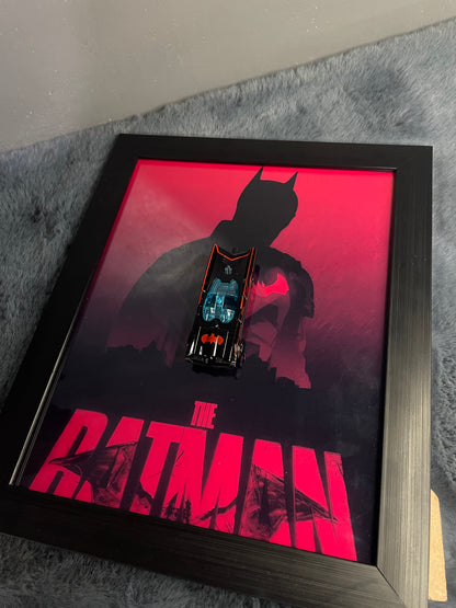 Batmobile Diecast Frame | Hotwheels Frame | Car scale 1:64 | Cars Wall Art