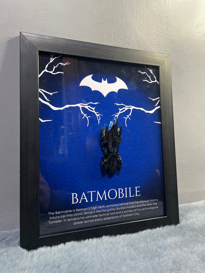 Batmobile Diecast Frame | Hotwheels Frame | Car scale 1:64 | Cars Wall Art