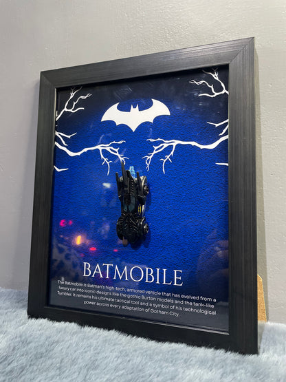 Batmobile Diecast Frame | Hotwheels Frame | Car scale 1:64 | Cars Wall Art