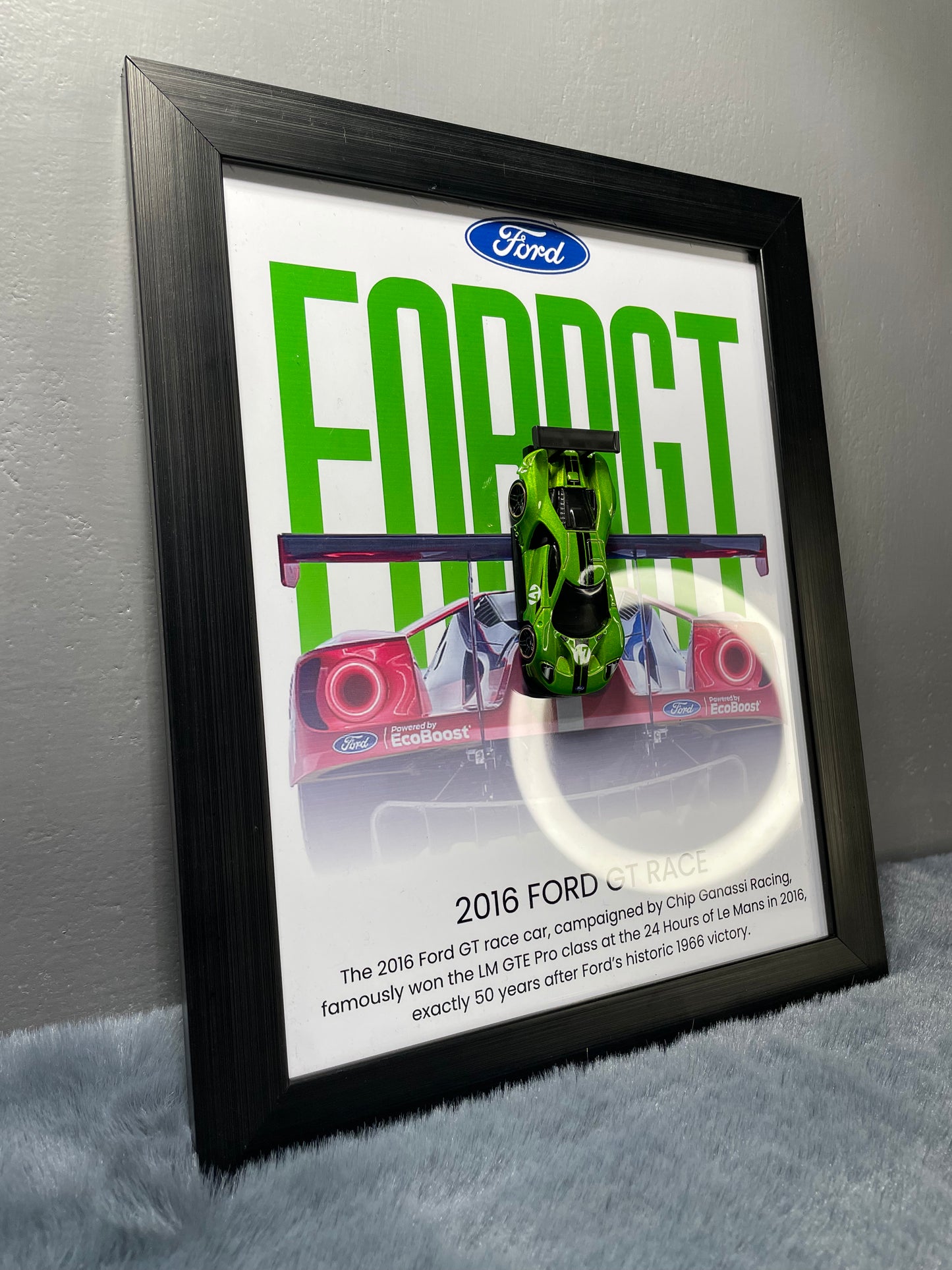FORD GT Race 2016 | Hotwheels Frame | Car Scale - 1:64 | Cars Wall Art