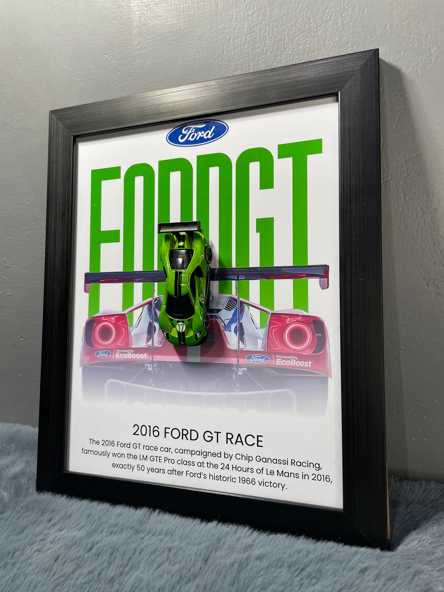 FORD GT Race 2016 | Hotwheels Frame | Car Scale - 1:64 | Cars Wall Art