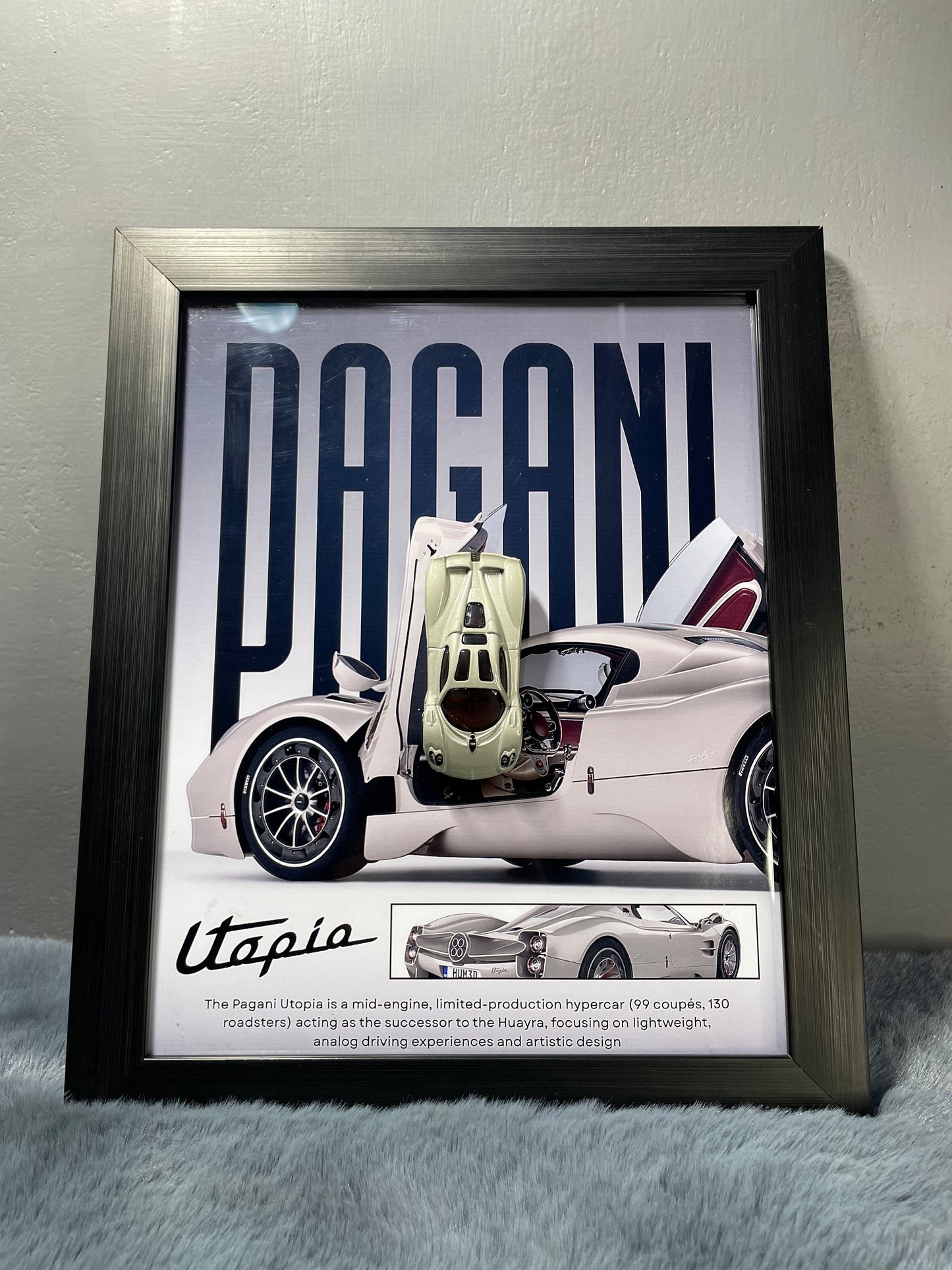 Pagani Utopia | Hotwheels Frame | Car Scale - 1:64 | Cars Wall Art