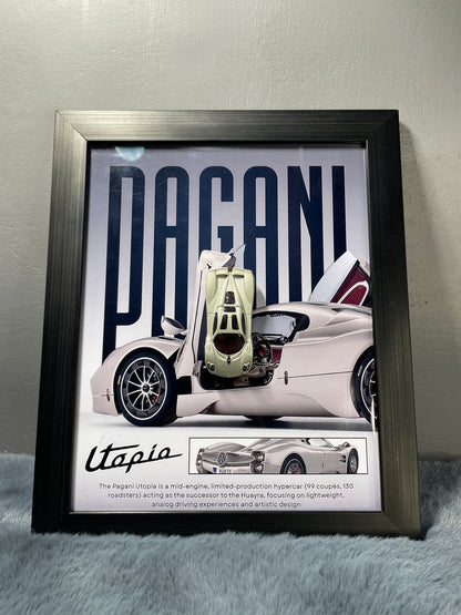 Pagani Utopia | Hotwheels Frame | Car Scale - 1:64 | Cars Wall Art