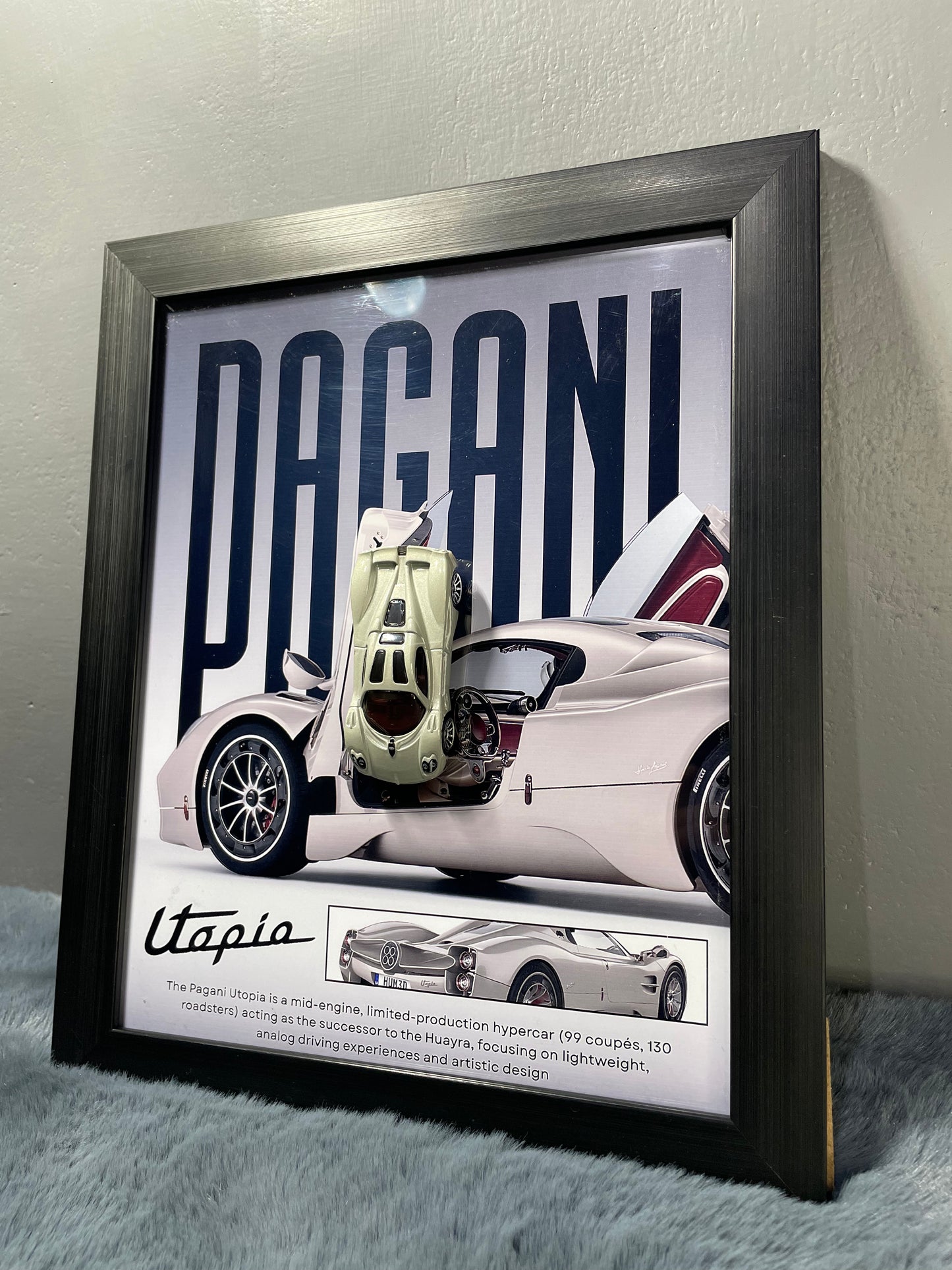 Pagani Utopia | Hotwheels Frame | Car Scale - 1:64 | Cars Wall Art