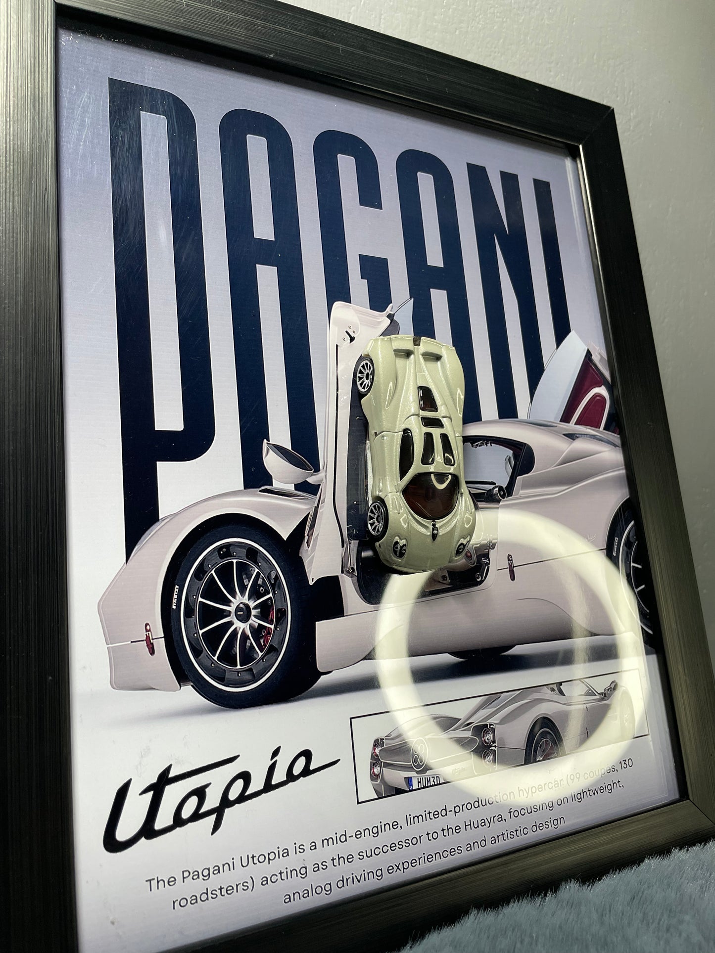 Pagani Utopia | Hotwheels Frame | Car Scale - 1:64 | Cars Wall Art