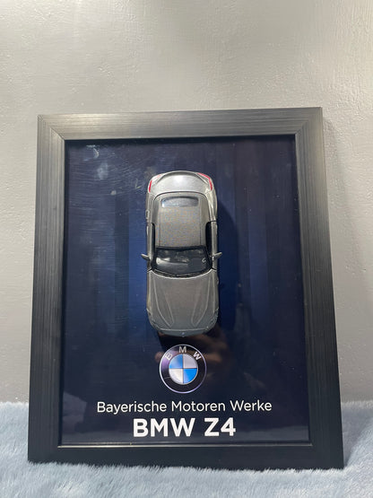 BMW Z4 | Kinsmart Licensed Model - Car Scale 1:36 | 3D Diecast Frame | Cars Wall Art