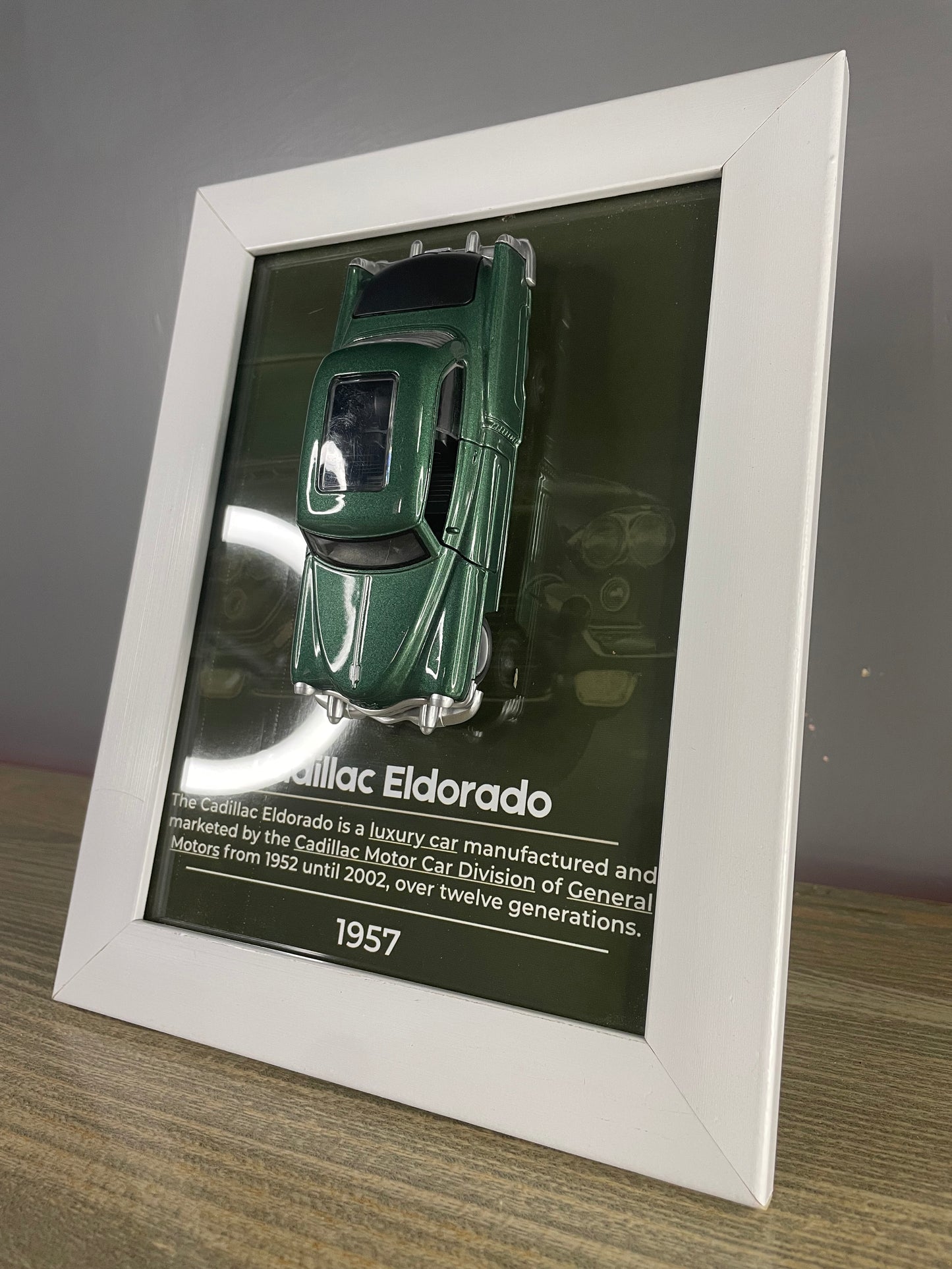 Cadillac Eldorado - Car Scale 1:36 | 3D Diecast Frame | Cars Wall Art