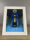 Ford Mustang GT500 - Car Scale 1:36 | 3D Diecast Frame | Cars Wall Art
