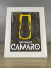 Chevrolet Camaro - Car Scale 1:36 | 3D Diecast Frame | Cars Wall Art