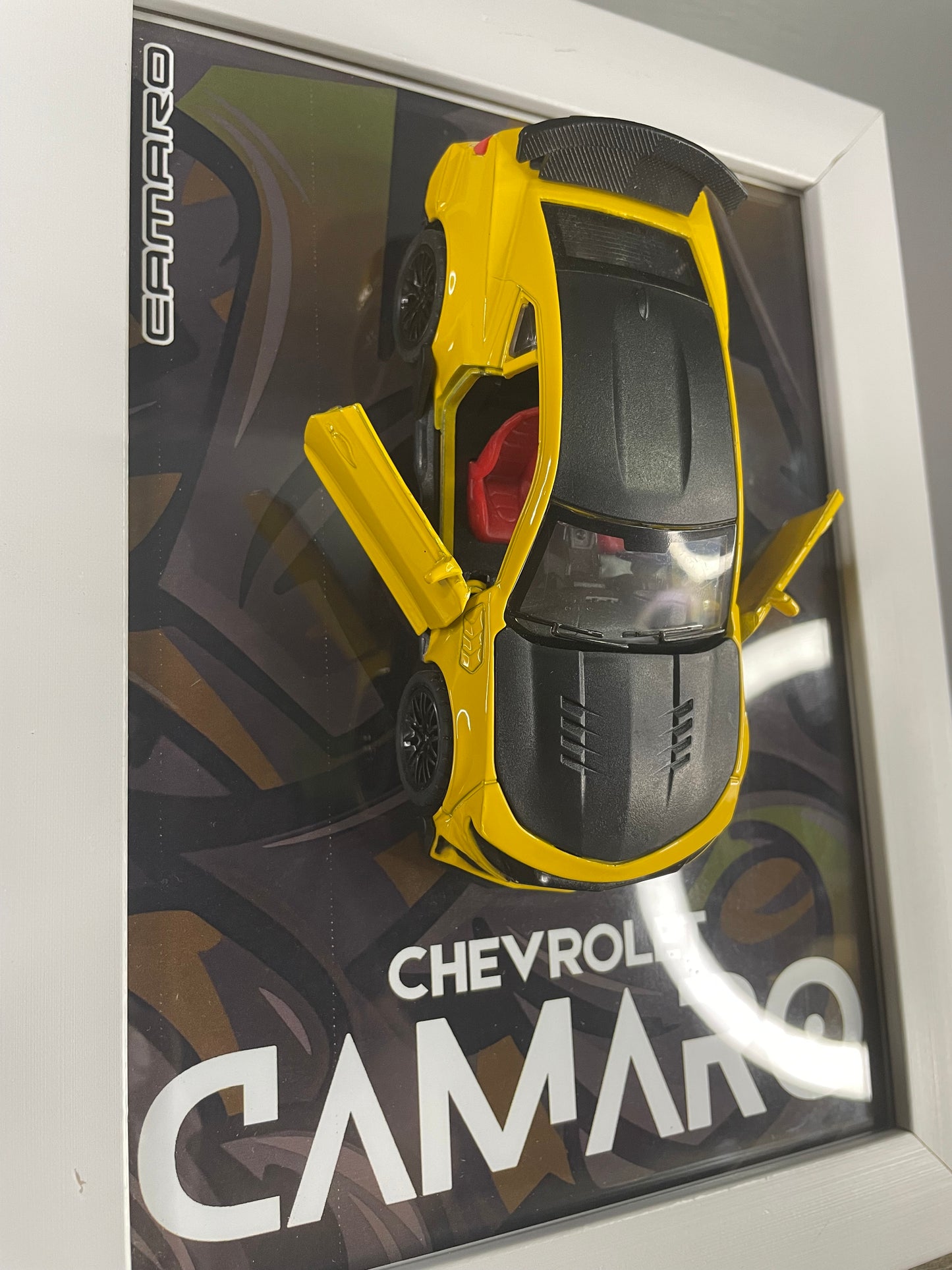 Chevrolet Camaro - Car Scale 1:36 | 3D Diecast Frame | Cars Wall Art