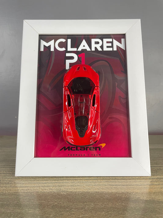 McLaren P1  - Car Scale 1:36 | 3D Diecast Frame | Cars Wall Art