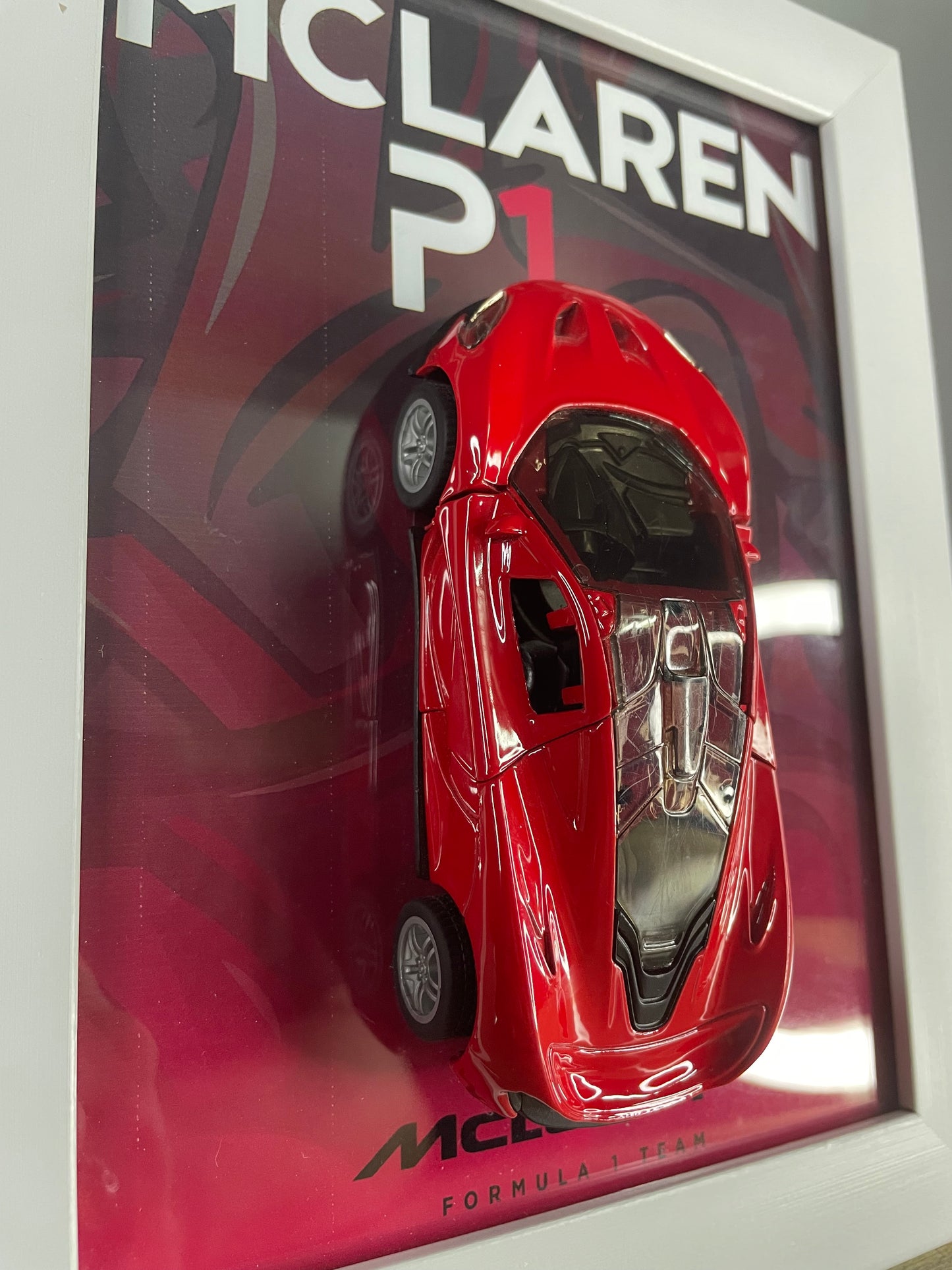 McLaren P1  - Car Scale 1:36 | 3D Diecast Frame | Cars Wall Art