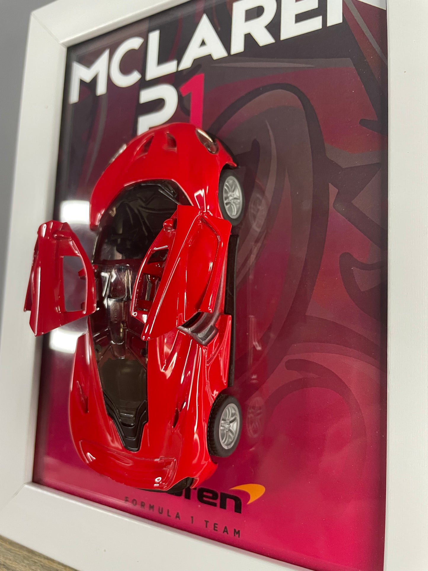 McLaren P1  - Car Scale 1:36 | 3D Diecast Frame | Cars Wall Art