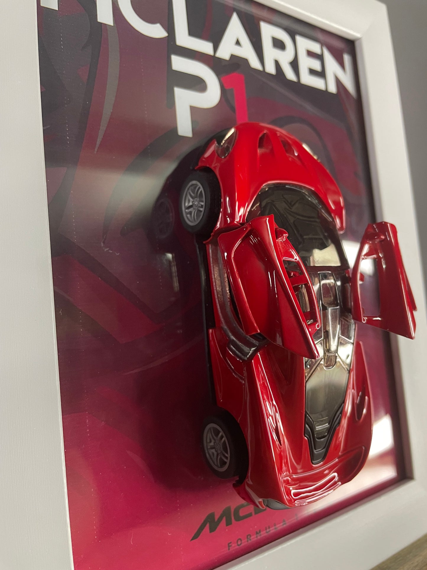McLaren P1  - Car Scale 1:36 | 3D Diecast Frame | Cars Wall Art