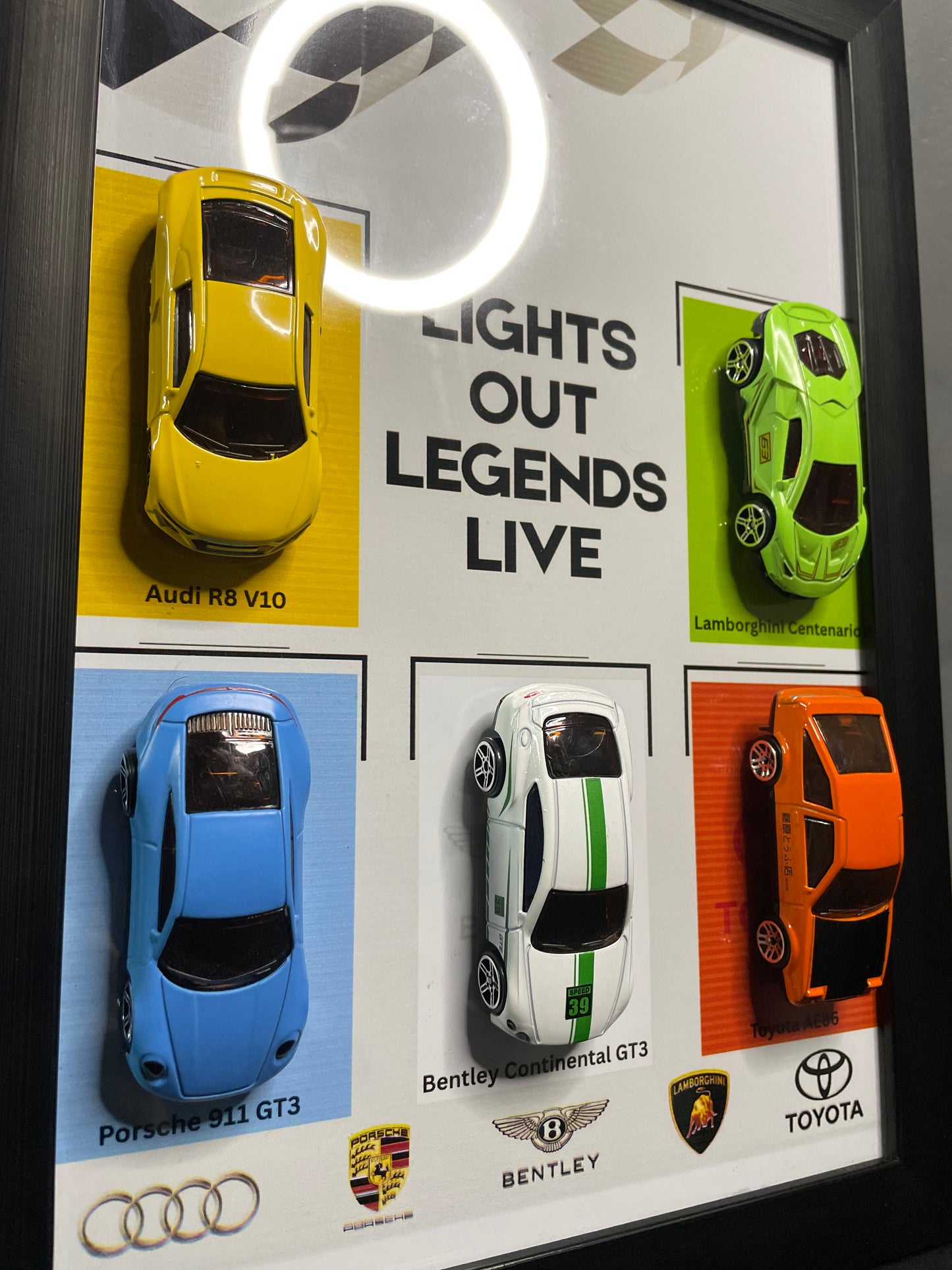 05 Super Car Collection  - Car Scale 1:36 | 3D Diecast Frame | Cars Wall Art