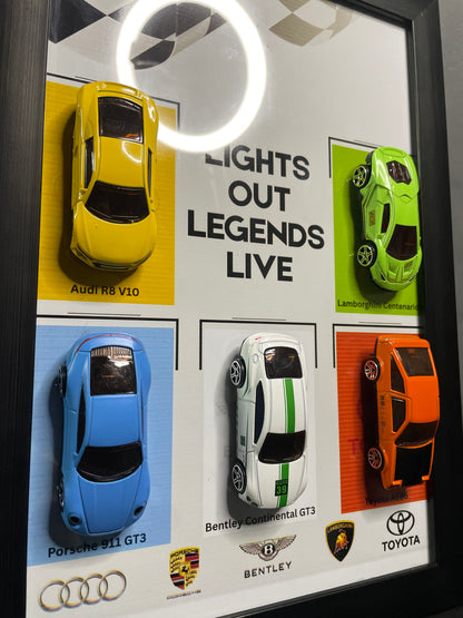 05 Super Car Collection  - Car Scale 1:36 | 3D Diecast Frame | Cars Wall Art