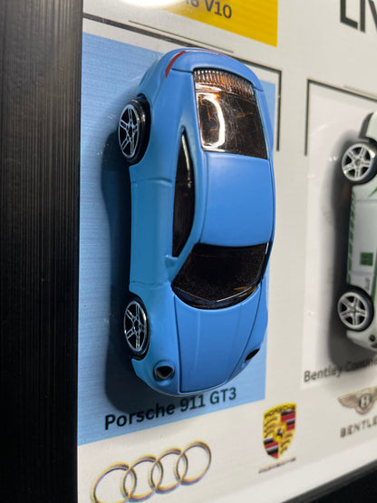 05 Super Car Collection  - Car Scale 1:36 | 3D Diecast Frame | Cars Wall Art
