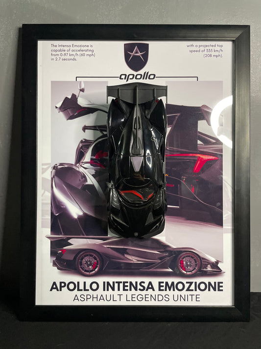 Apollo IE | Car Scale 1:24 | 3D Diecast Frame | Cars Wall Art
