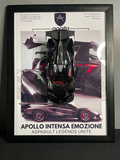 Apollo IE | Car Scale 1:24 | 3D Diecast Frame | Cars Wall Art