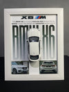 BMW X6 | Kinsmart Official Licensed Model - Car Scale 1:36 | 3D Diecast Frame | Cars Wall Art