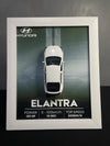 Hyundai Elantra | Kinsmart Official Licensed Model - Car Scale 1:36 | 3D Diecast Frame | Cars Wall Art
