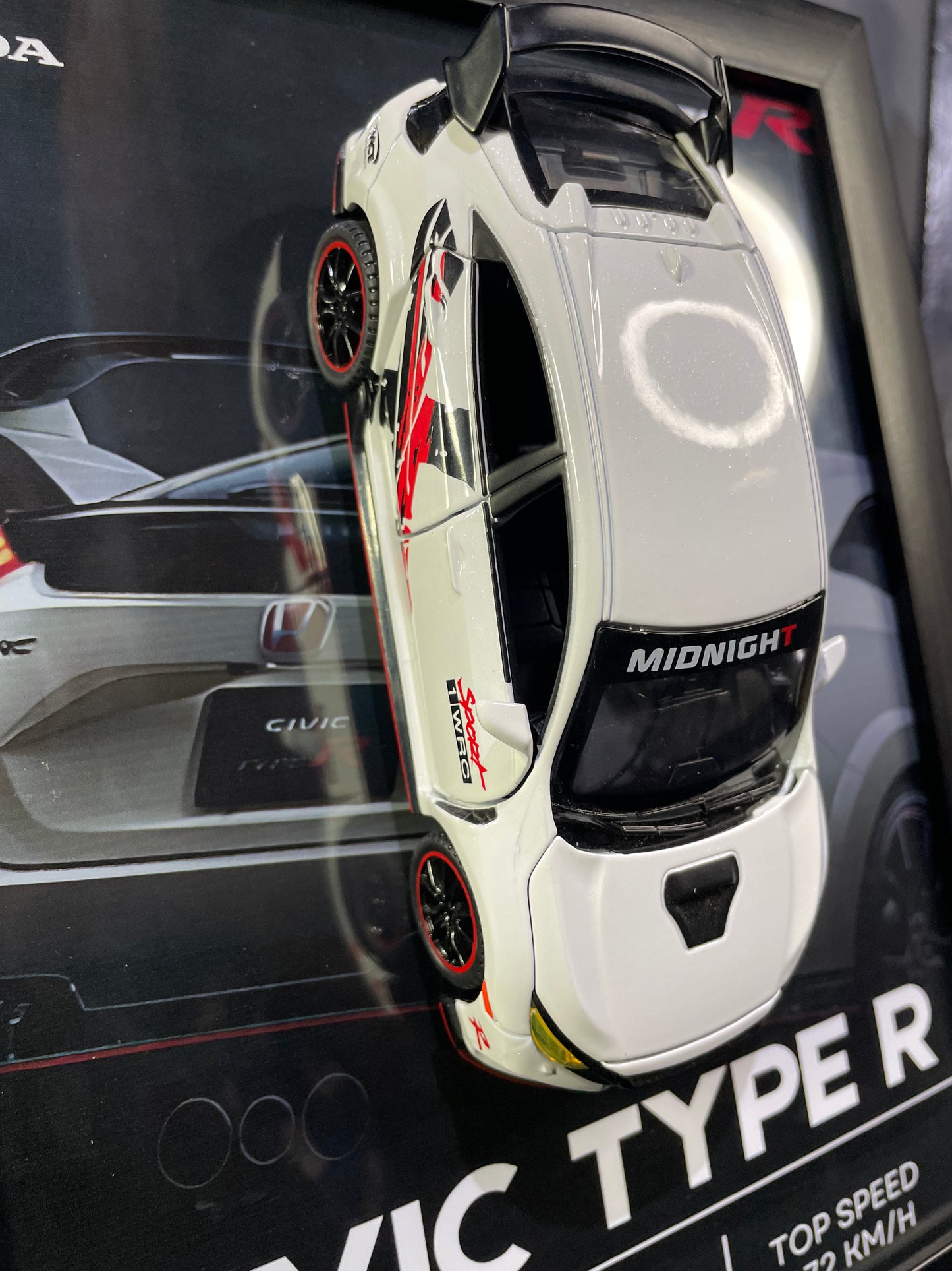 Civic Type R | Car Scale 1:32 | 3D Diecast Frame | Cars Wall Art