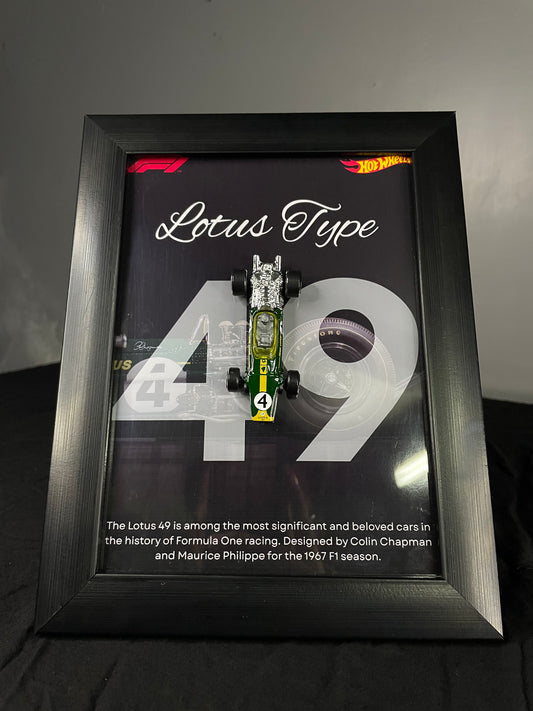Lotus Type 49 - Hot Wheels | 3D Diecast Frame | Cars Wall Art