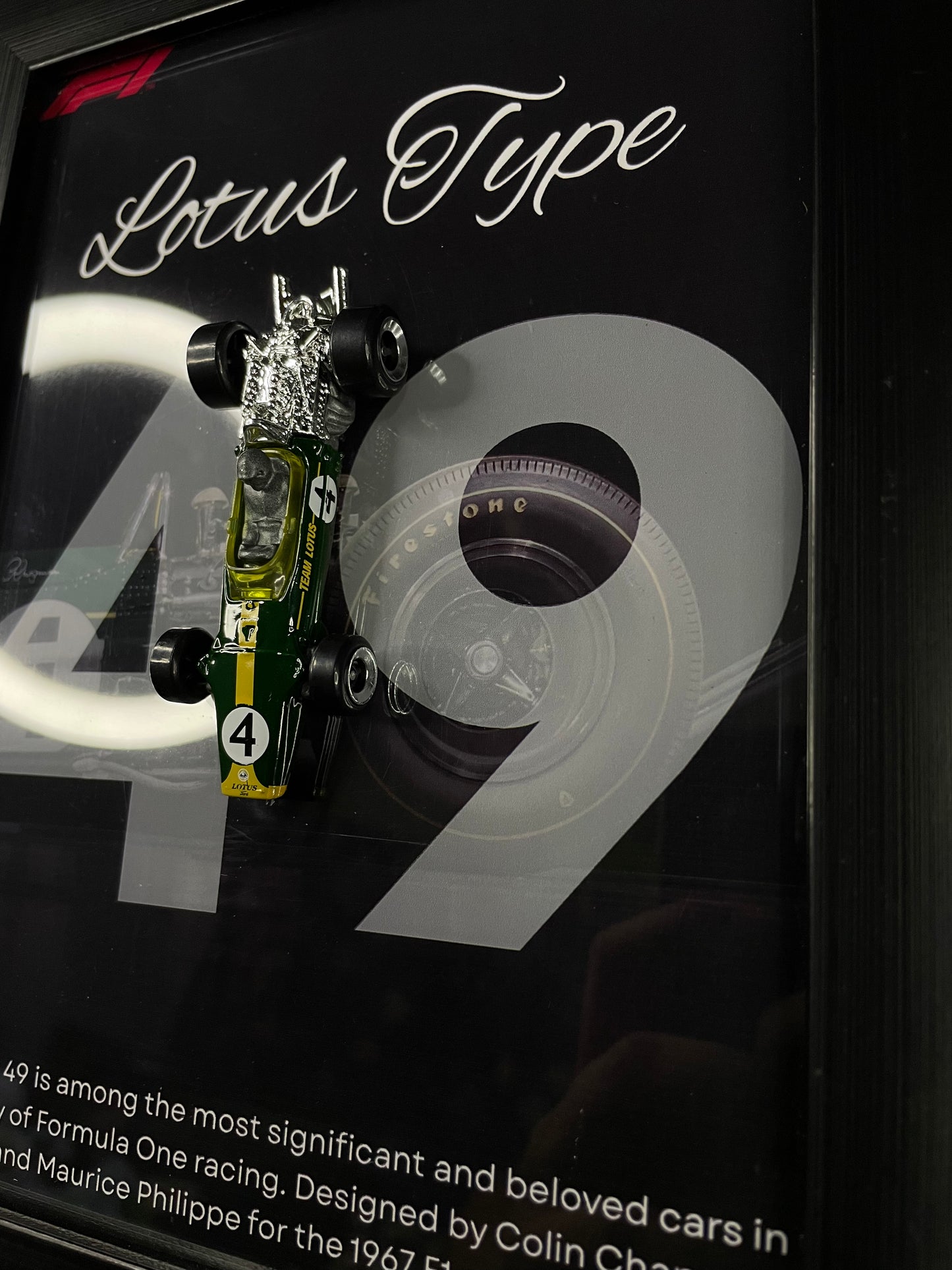 Lotus Type 49 - Hot Wheels | 3D Diecast Frame | Cars Wall Art