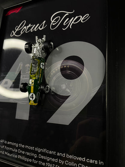 Lotus Type 49 - Hot Wheels | 3D Diecast Frame | Cars Wall Art