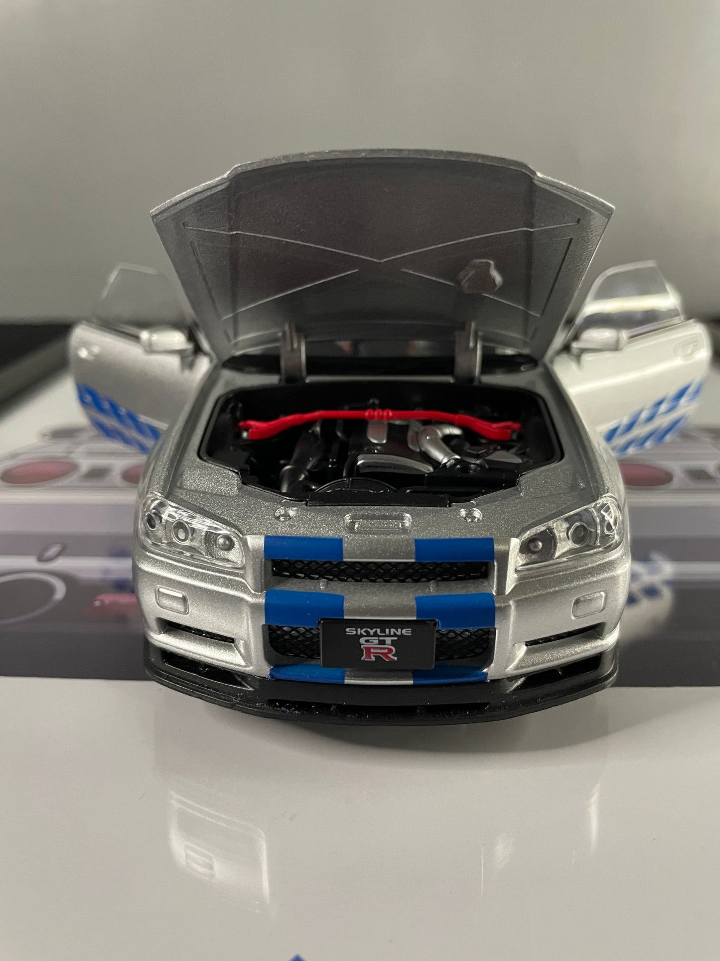 Nissan Skyline GT-R R34 | Car Scale 1:24 | 3D Diecast Frame | Cars Wall Art