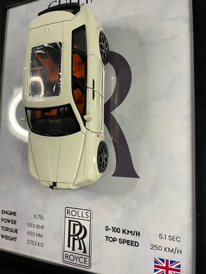 Rolls-Royce Cullinan | Car Scale 1:18 | 3D Diecast Frame | Cars Wall Art