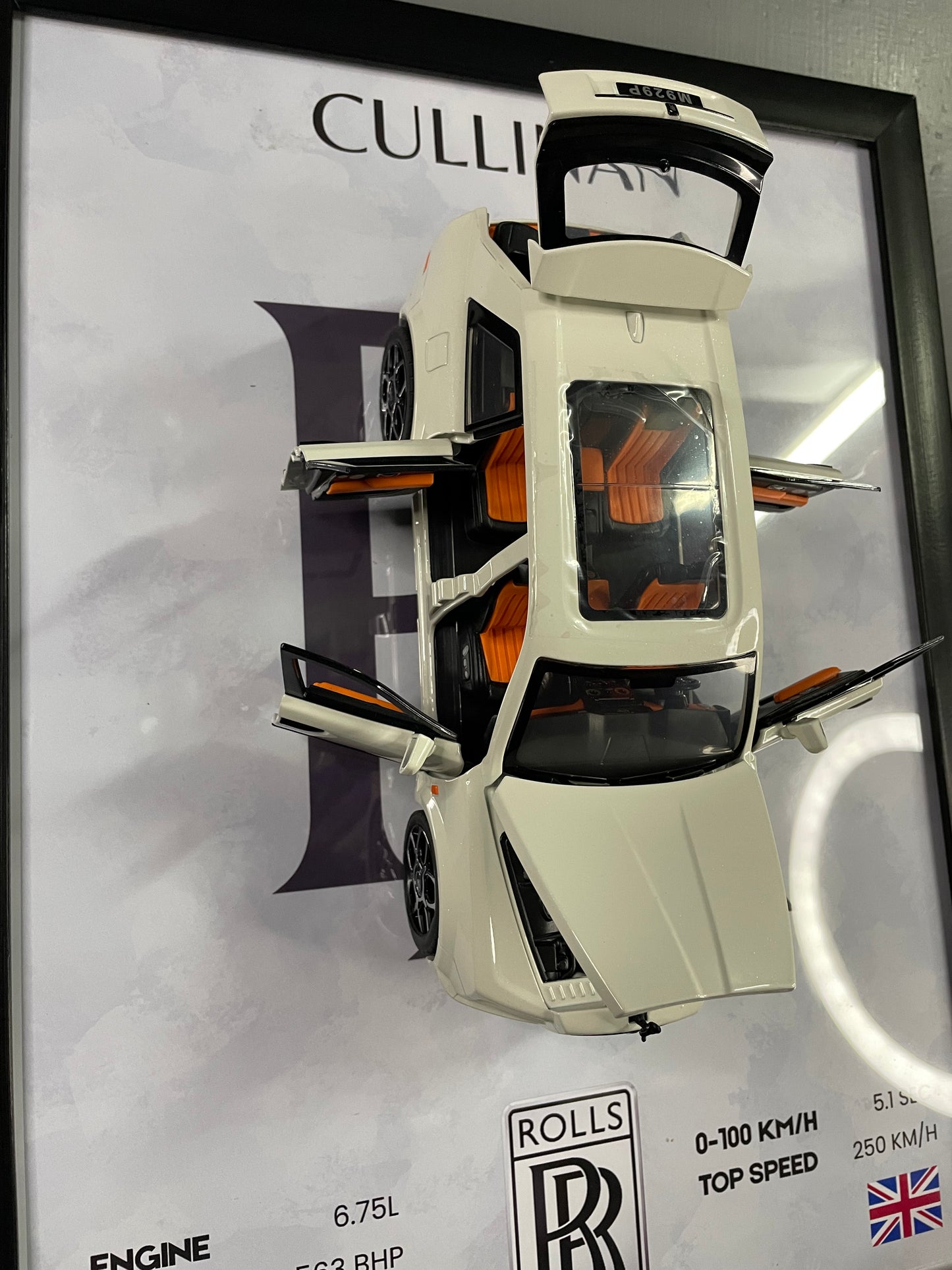 Rolls-Royce Cullinan | Car Scale 1:18 | 3D Diecast Frame | Cars Wall Art