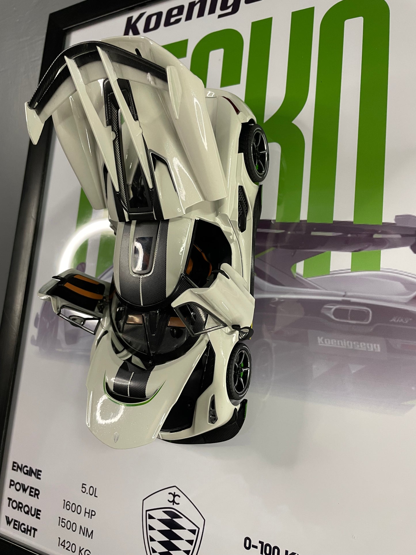 Koenigsegg Jesko | Car Scale 1:24 | 3D Diecast Frame | Cars Wall Art