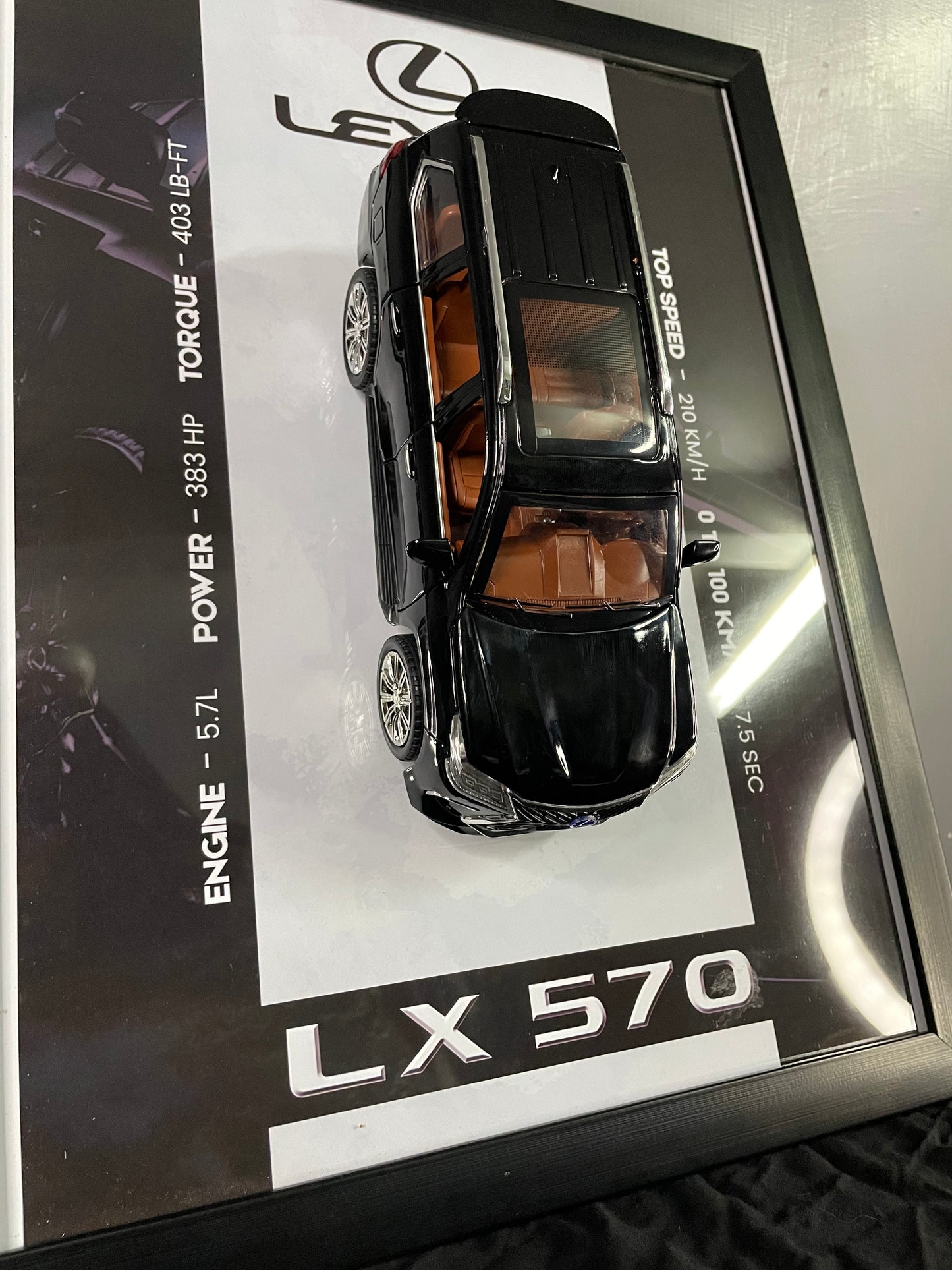 Lexus LX 570 | Car Scale 1:24 | 3D Diecast Frame | Cars Wall Art