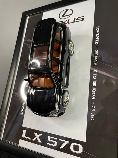 Lexus LX 570 | Car Scale 1:24 | 3D Diecast Frame | Cars Wall Art