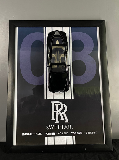 Rolls-Royce Sweptail | Car Scale 1:24 | 3D Diecast Frame | Cars Wall Art