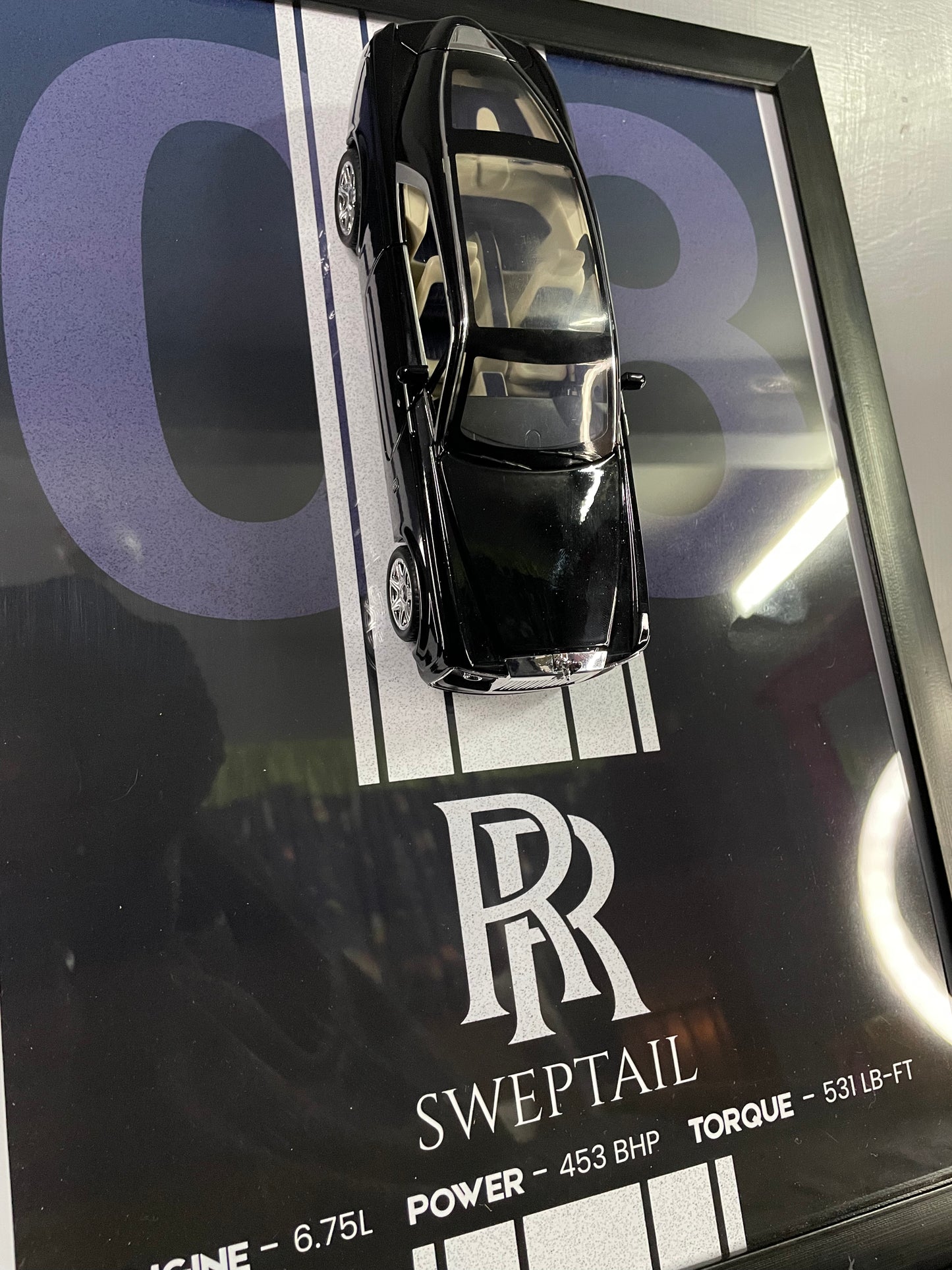 Rolls-Royce Sweptail | Car Scale 1:24 | 3D Diecast Frame | Cars Wall Art