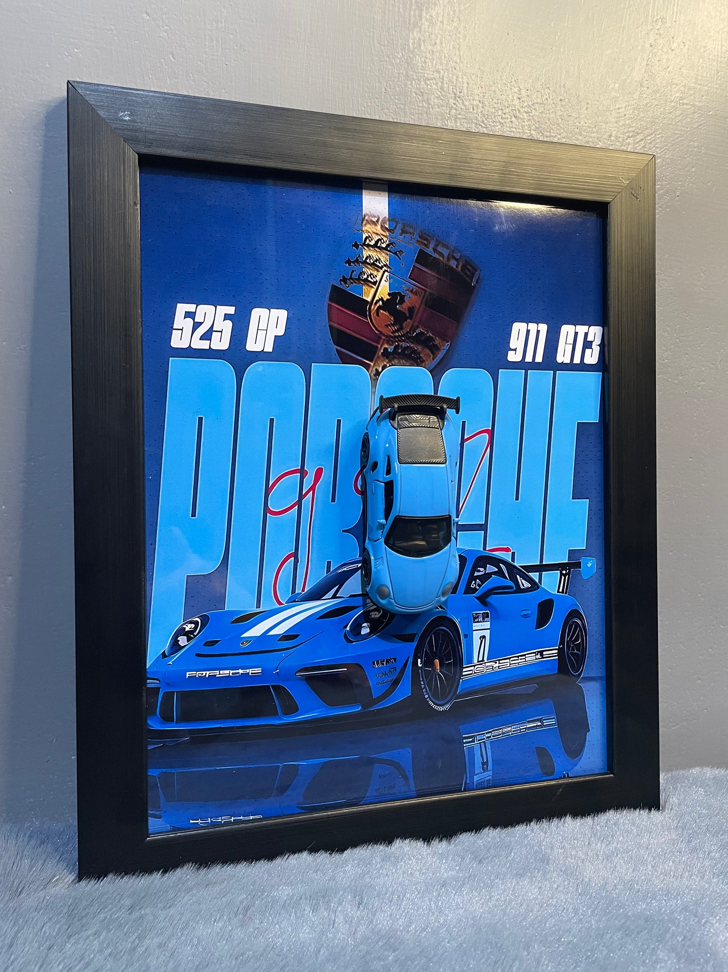 Porsche 911 GT3 | Car Scale 1:43 | 3D Diecast Frame | Cars Wall Art