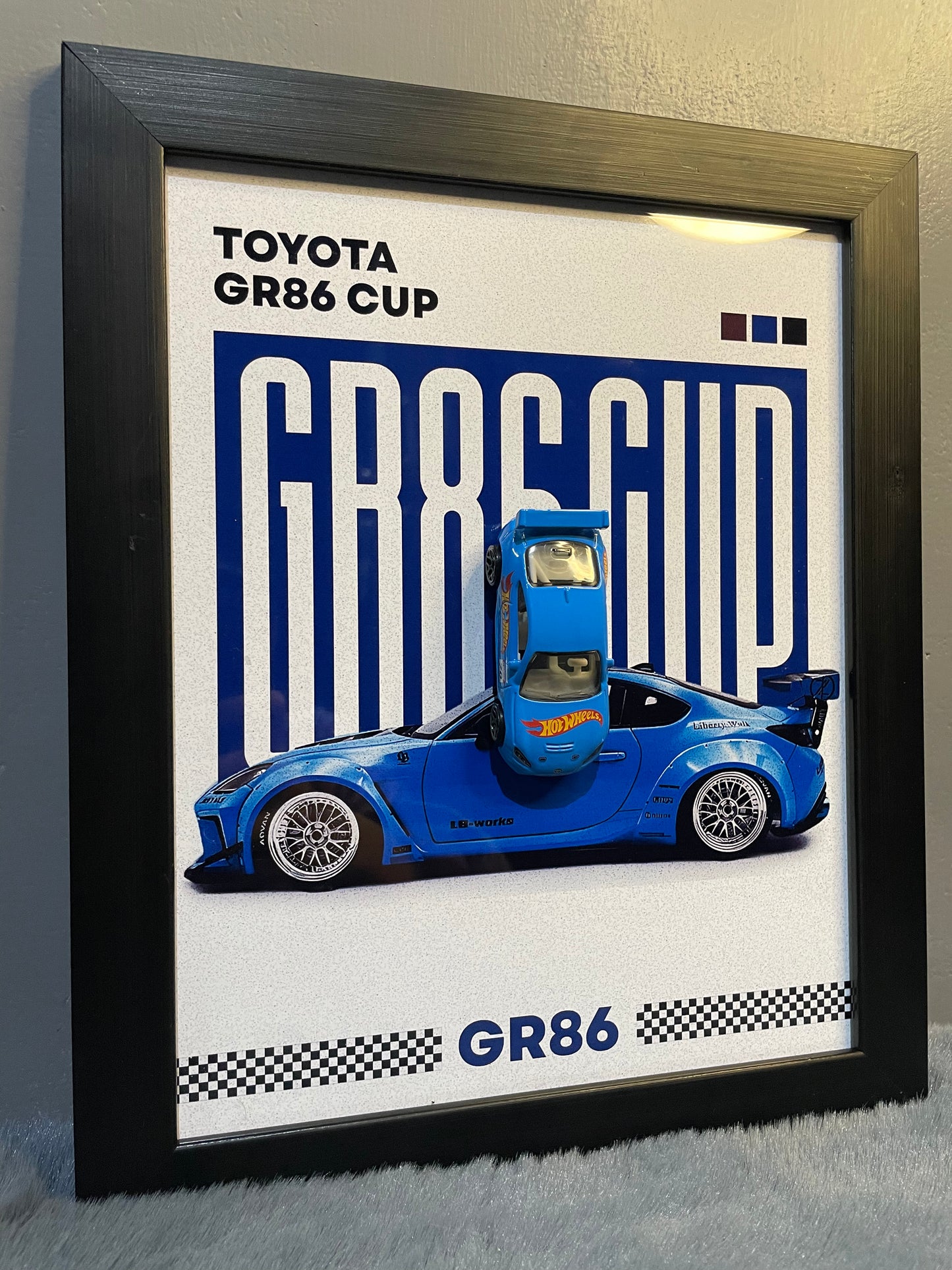 Toyota GR86 CUP | Hotwheels Frame | Car Scale - 1:64 | Cars Wall Art