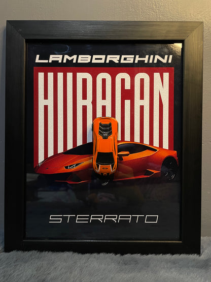 Lamborghini Huracán | Hotwheels Frame | Car Scale - 1:64 | Cars Wall Art