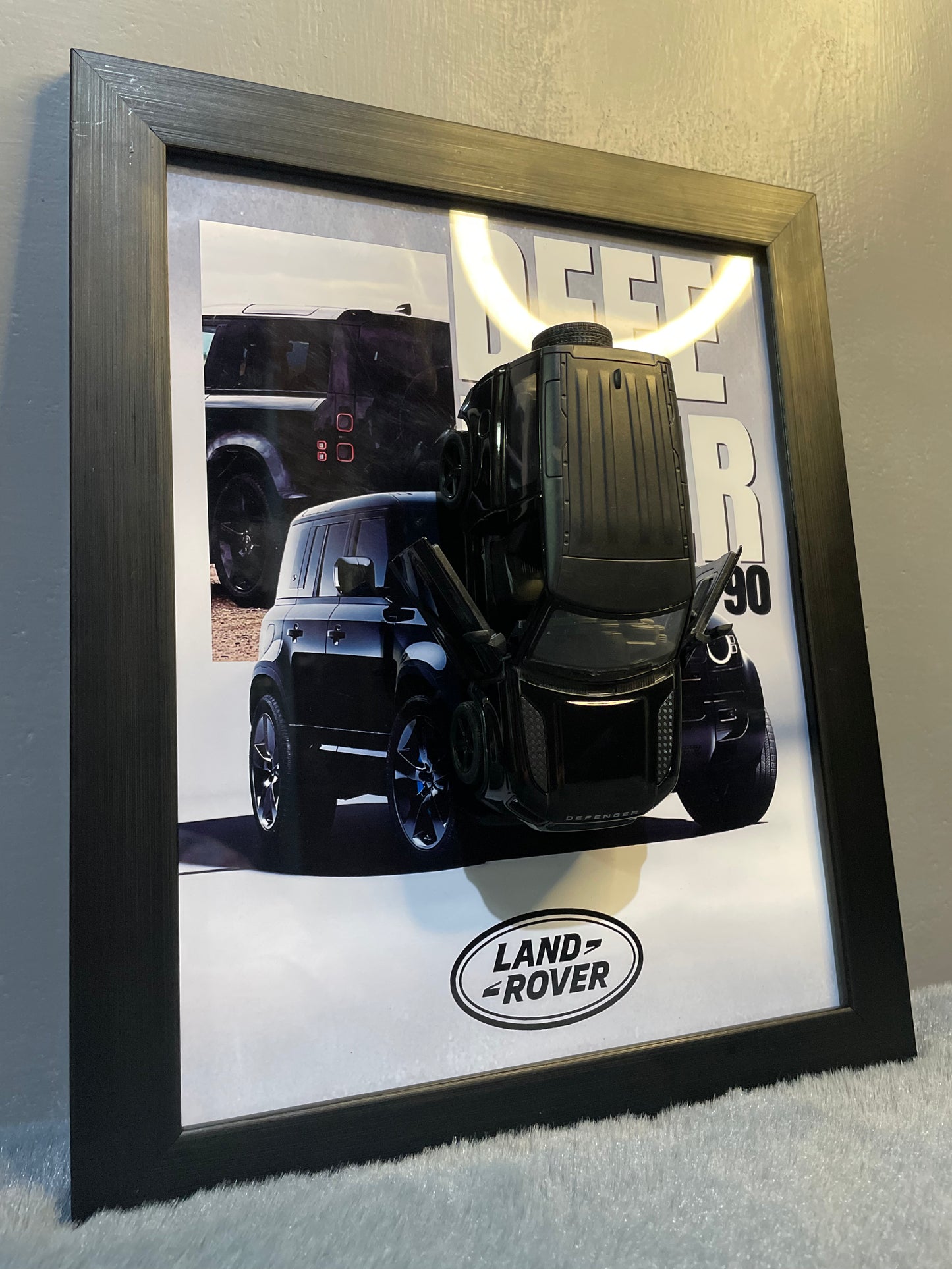 Range Rover Defender | Car Scale 1:36 | Kinsmart Licensed Model |3D Diecast Frame | Cars Wall Art