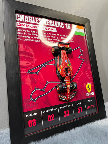 F1 - Ferrari | Official Licensed Model - Car Scale 1:43 | 3D Diecast Frame | Cars Wall Art