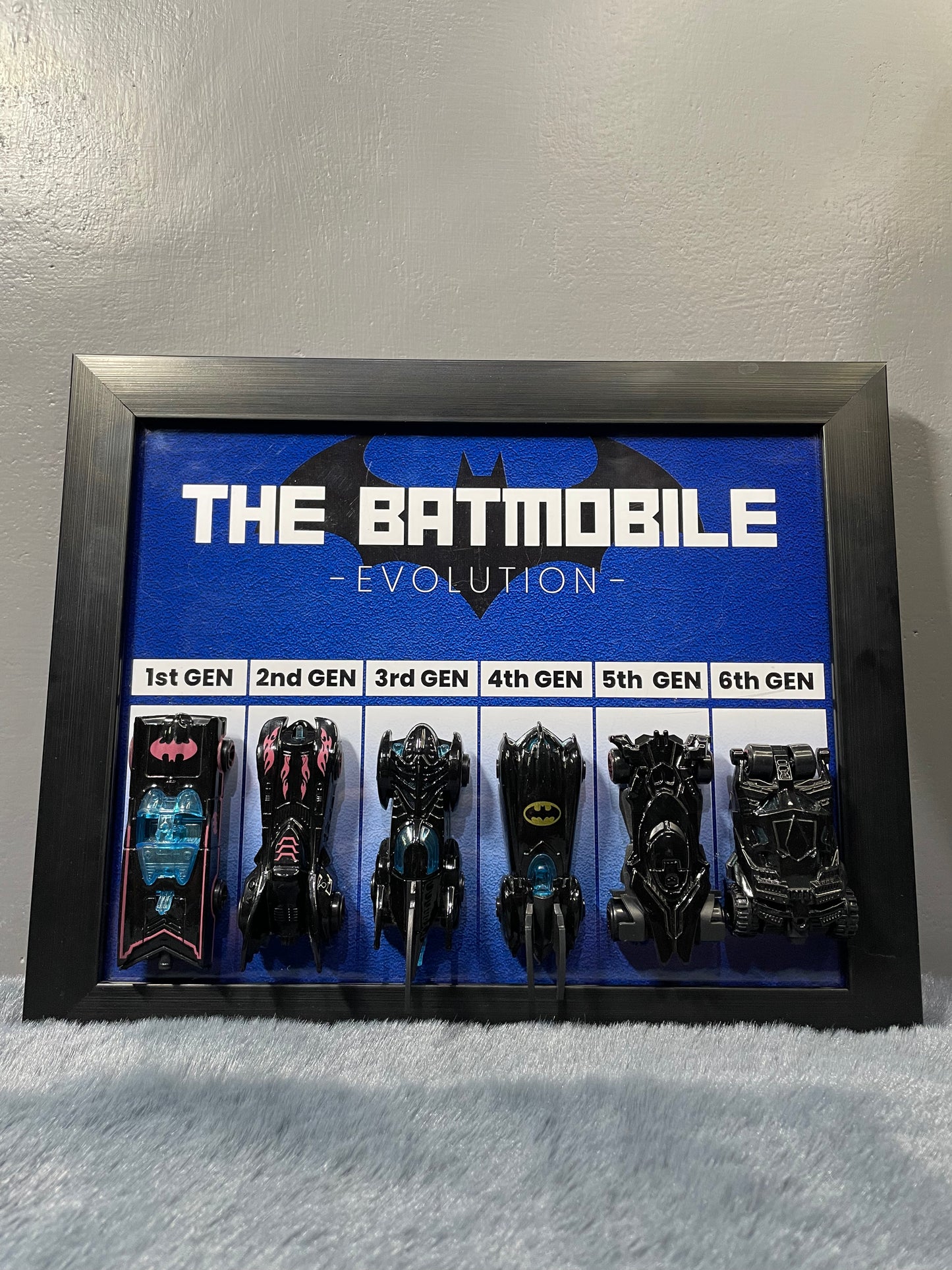 Batmobile Revolution | Car Scale 1:64 -  Set of 6 Cars | 3D Diecast Frame | Cars Wall Art