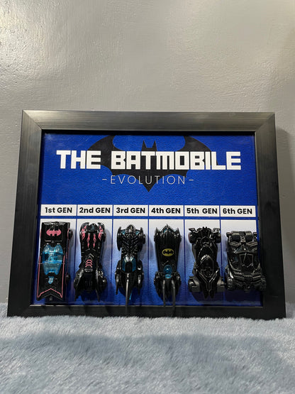 Batmobile Revolution | Car Scale 1:64 -  Set of 6 Cars | 3D Diecast Frame | Cars Wall Art