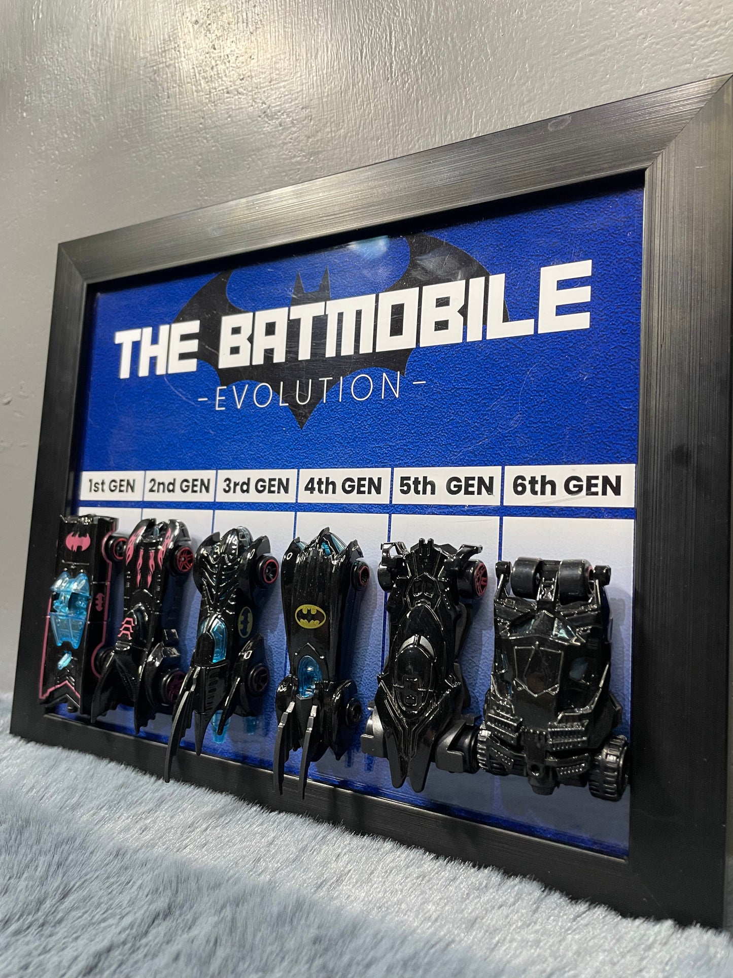 Batmobile Revolution | Car Scale 1:64 -  Set of 6 Cars | 3D Diecast Frame | Cars Wall Art