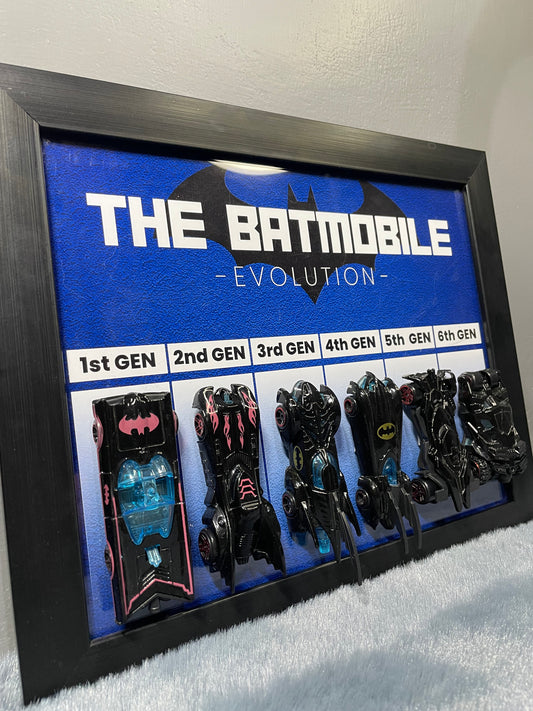 Batmobile Revolution | Car Scale 1:64 -  Set of 6 Cars | 3D Diecast Frame | Cars Wall Art
