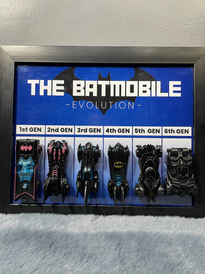 Batmobile Revolution | Car Scale 1:64 -  Set of 6 Cars | 3D Diecast Frame | Cars Wall Art