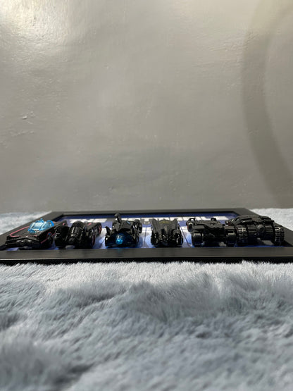 Batmobile Revolution | Car Scale 1:64 -  Set of 6 Cars | 3D Diecast Frame | Cars Wall Art