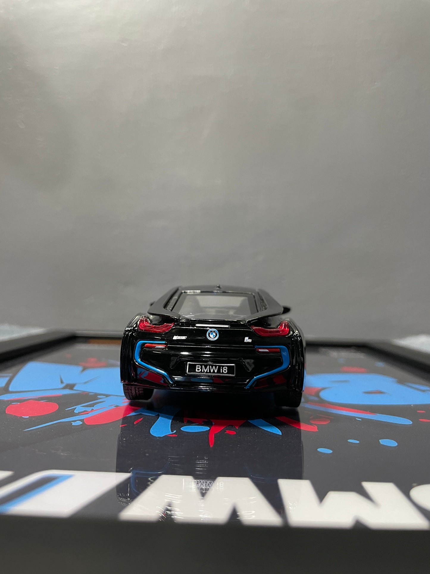 BMW i8 | Kinsmart Licensed Model - Car Scale 1:36 | 3D Diecast Frame | Cars Wall Art